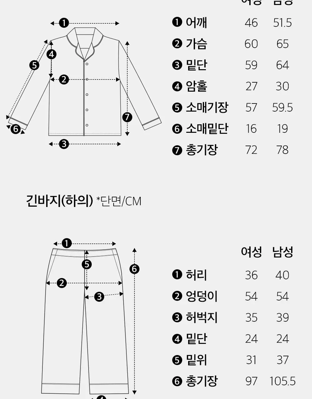 보웰 [BWTZ] (uni) 데이오프 고밀도 순면 100% 파자마세트 우디스트라이프 2종 상세페이지 48